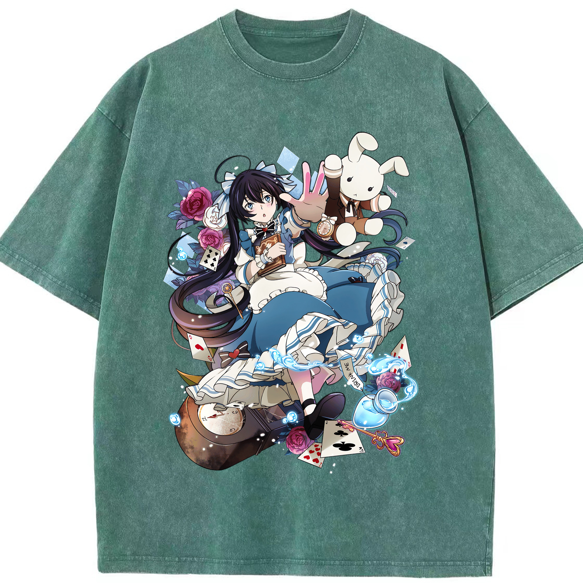 （画像用） 文豪ストレイドッグス Bungo Stray Dogs 綿100% ヴィンテージ風 半袖Tシャツ（フロントプリント）